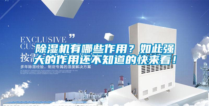 除湿机有哪些作用？如此强大的作用还不知道的快来看！
