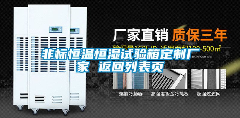 非标恒温恒湿试验箱定制厂家 返回列表页