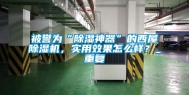 被誉为“除湿神器”的西屋除湿机，实用效果怎么样？_重复