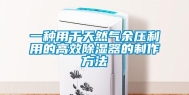 一种用于天然气余压利用的高效除湿器的制作方法
