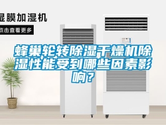 行业新闻蜂巢轮转除湿干燥机除湿性能受到哪些因素影响？