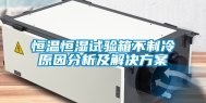 恒温恒湿试验箱不制冷原因分析及解决方案
