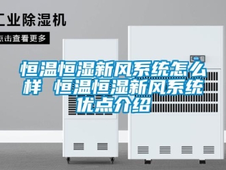 知识百科恒温恒湿新风系统怎么样 恒温恒湿新风系统优点介绍