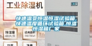 快速温变恒温恒湿试验箱,快速温度循环试验箱,恒温恒湿箱厂家