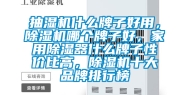 抽湿机什么牌子好用，除湿机哪个牌子好，家用除湿器什么牌子性价比高，除湿机十大品牌排行榜