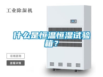 知识百科什么是恒温恒湿试验箱？