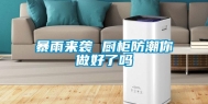 暴雨来袭 厨柜防潮你做好了吗
