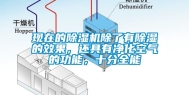 现在的除湿机除了有除湿的效果，还具有净化空气的功能，十分全能