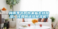 梅雨季节即将来临怎样除湿，该如何选择除湿机？