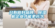 只有做好品牌，除湿机企业才能更长久