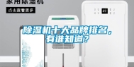 除湿机十大品牌排名，有谁知道？