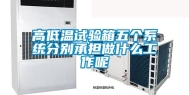 高低温试验箱五个系统分别承担做什么工作呢