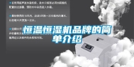 恒温恒湿机品牌的简单介绍