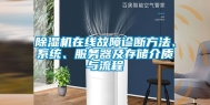 除湿机在线故障诊断方法、系统、服务器及存储介质与流程