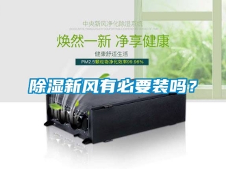 企业新闻除湿新风有必要装吗？