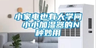 小家电也有大学问 小小加湿器的N种妙用