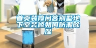 首页装修问答别墅地下室装修如何防潮除湿