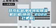 甘孜松越净化转轮除湿机价格(快讯！2022已更新)