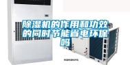 除湿机的作用和功效的同时节能省电环保吗